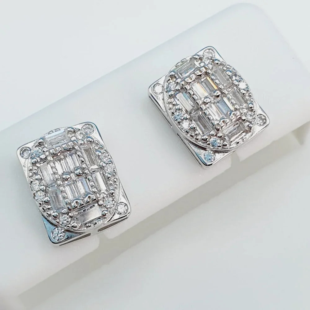 - 925 Sterling Silver Cubic Zirconia Earrings, U19254832